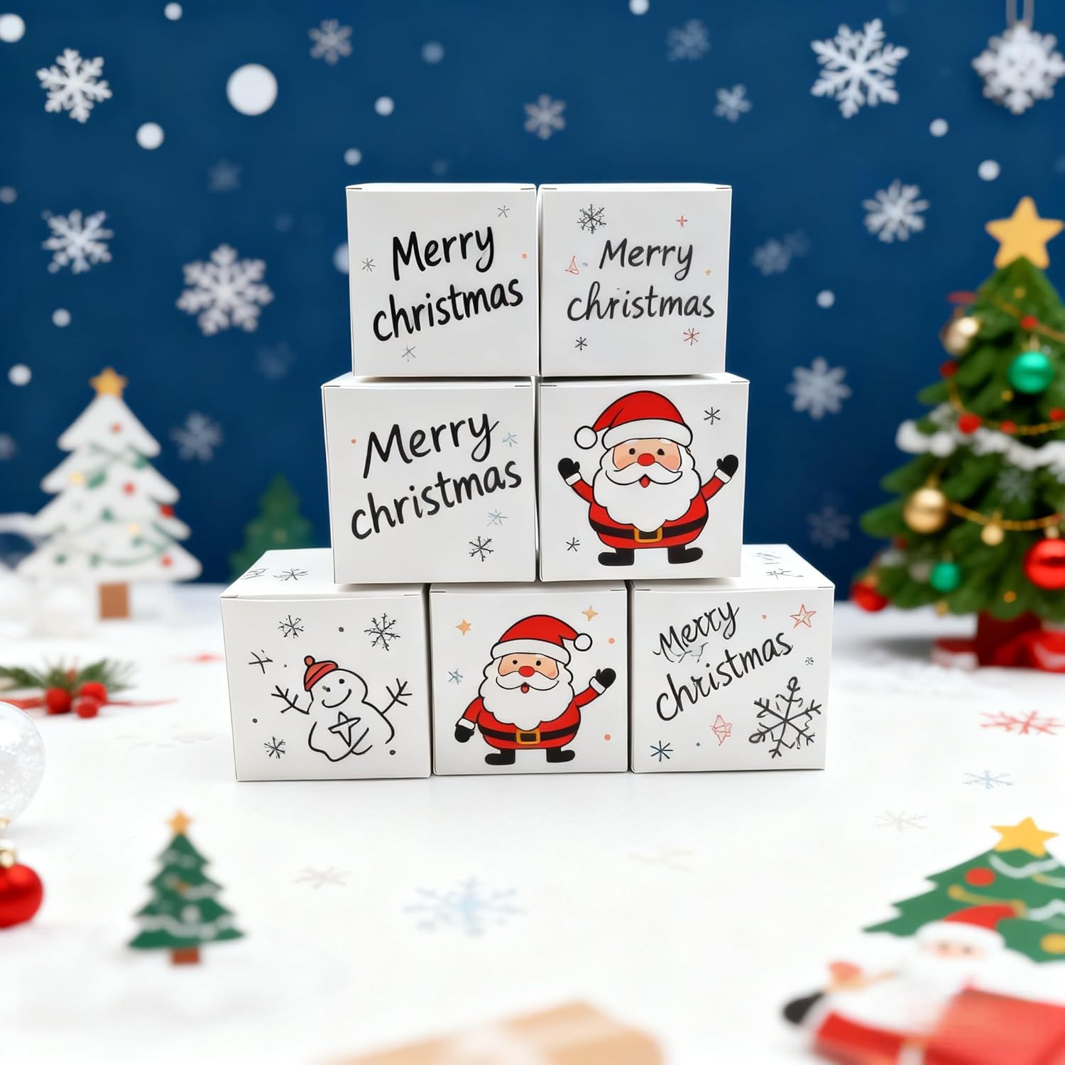 XAGLVV 25 Pack 4x4x4 White Gift Boxes Small Bulk Boxes with Lids for Wedding Favors, Jewelry, Retail Packaging, Birthday Party Gift Giving - Image 4