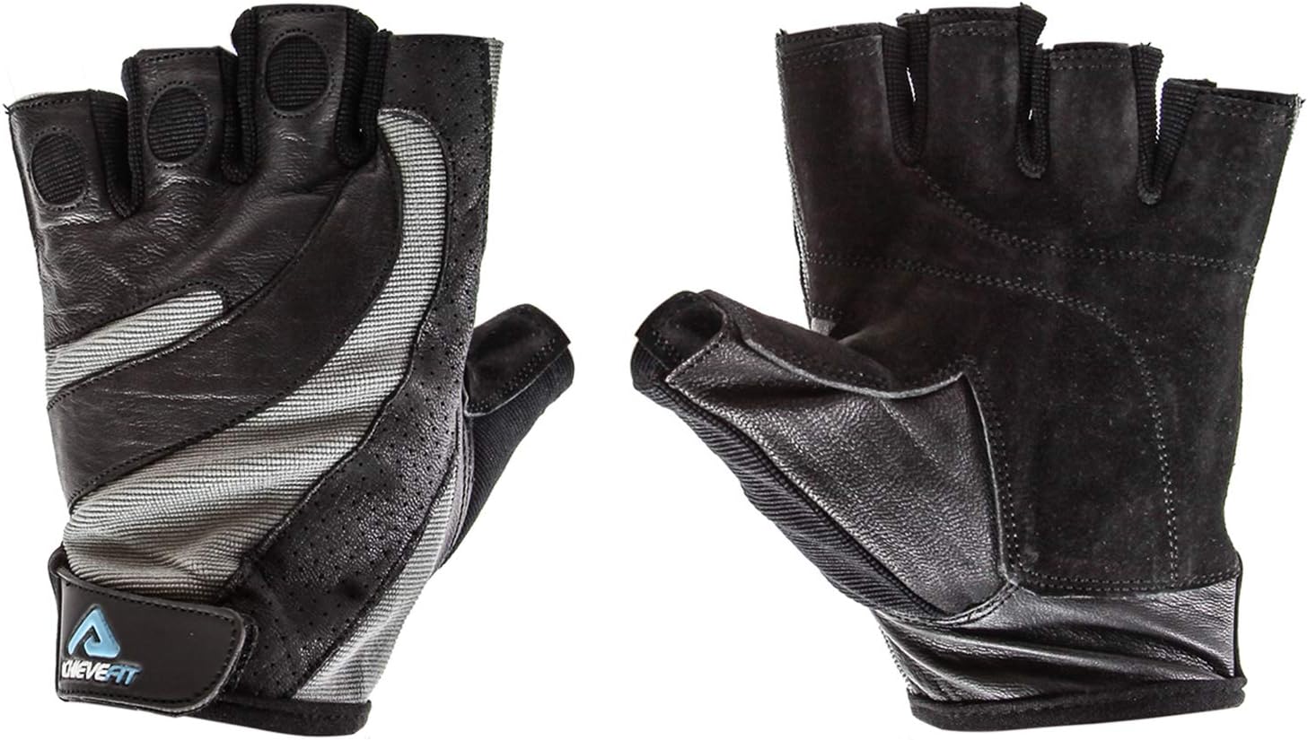 mcyiqihai Achieve FIT Weightlifting Gloves - Leather Palm for Fitness savvy Men & Women, Firm Grip, Control & Comfort for Weight Lifting, Powerlifting, Crossfit Training, Gym Workout (XXL, Standard)