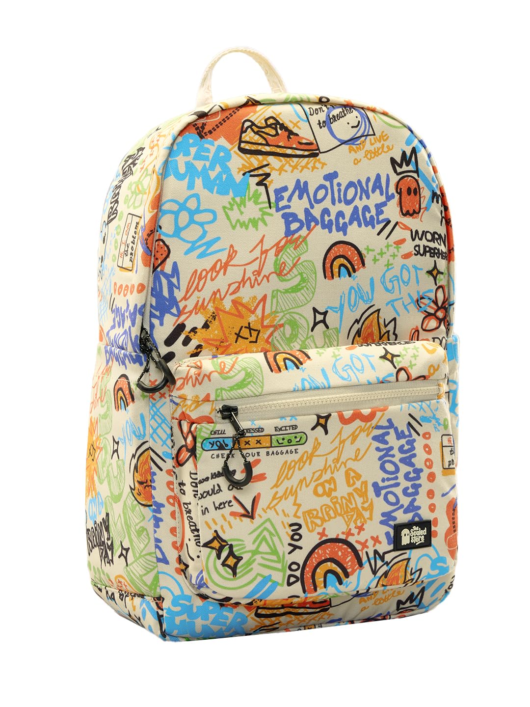 the souled store Emotional Baggage Unisex Adult Cotton Canvas Upper All Over Printed 19L Casual Backpacks-picture-23