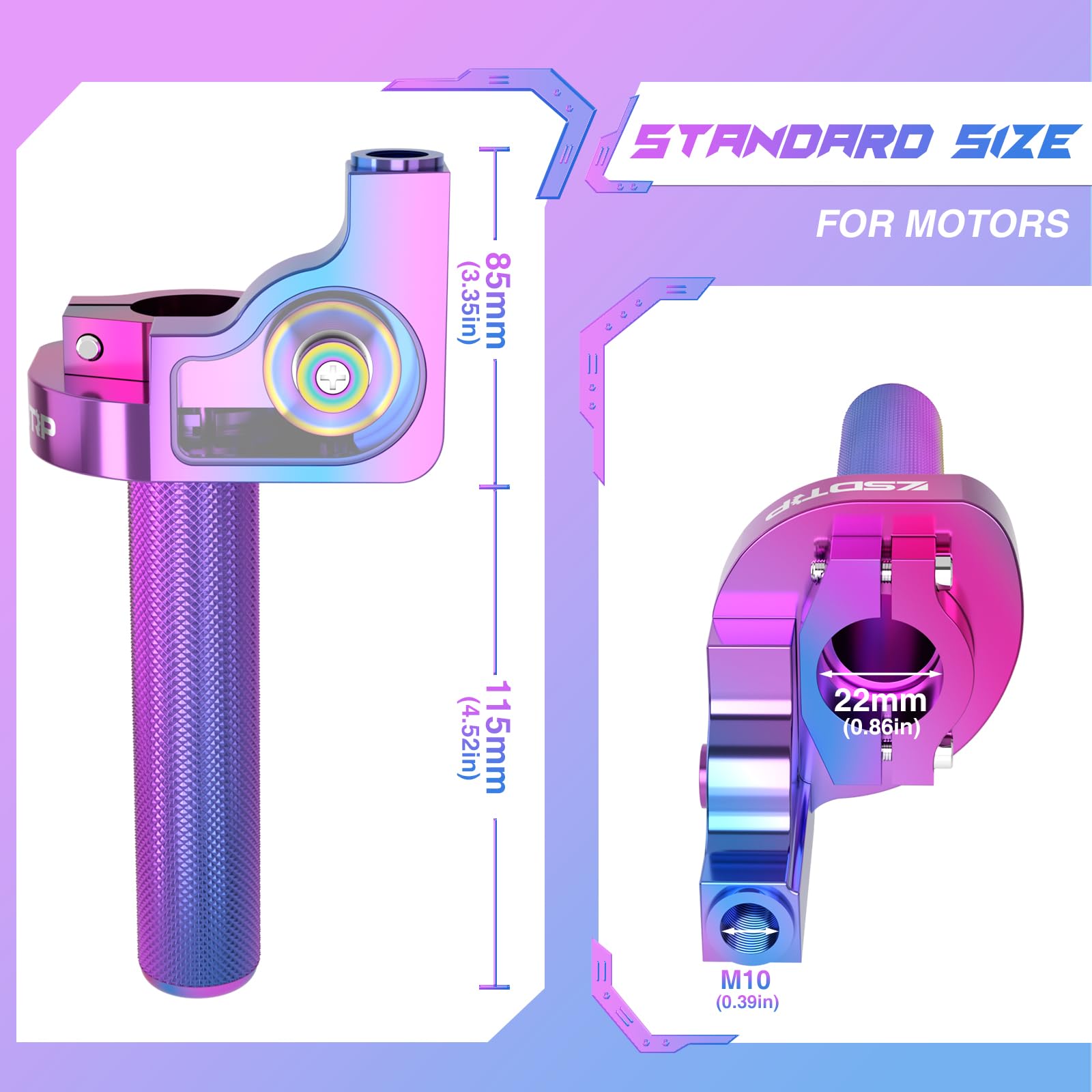 Poignée d'accélérateur 22 mm en Aluminium CNC avec câble d'accélérateur CRF50 70 110 IRBIS 125 250 Accessoires de Moto Tout-Terrain (coloré)