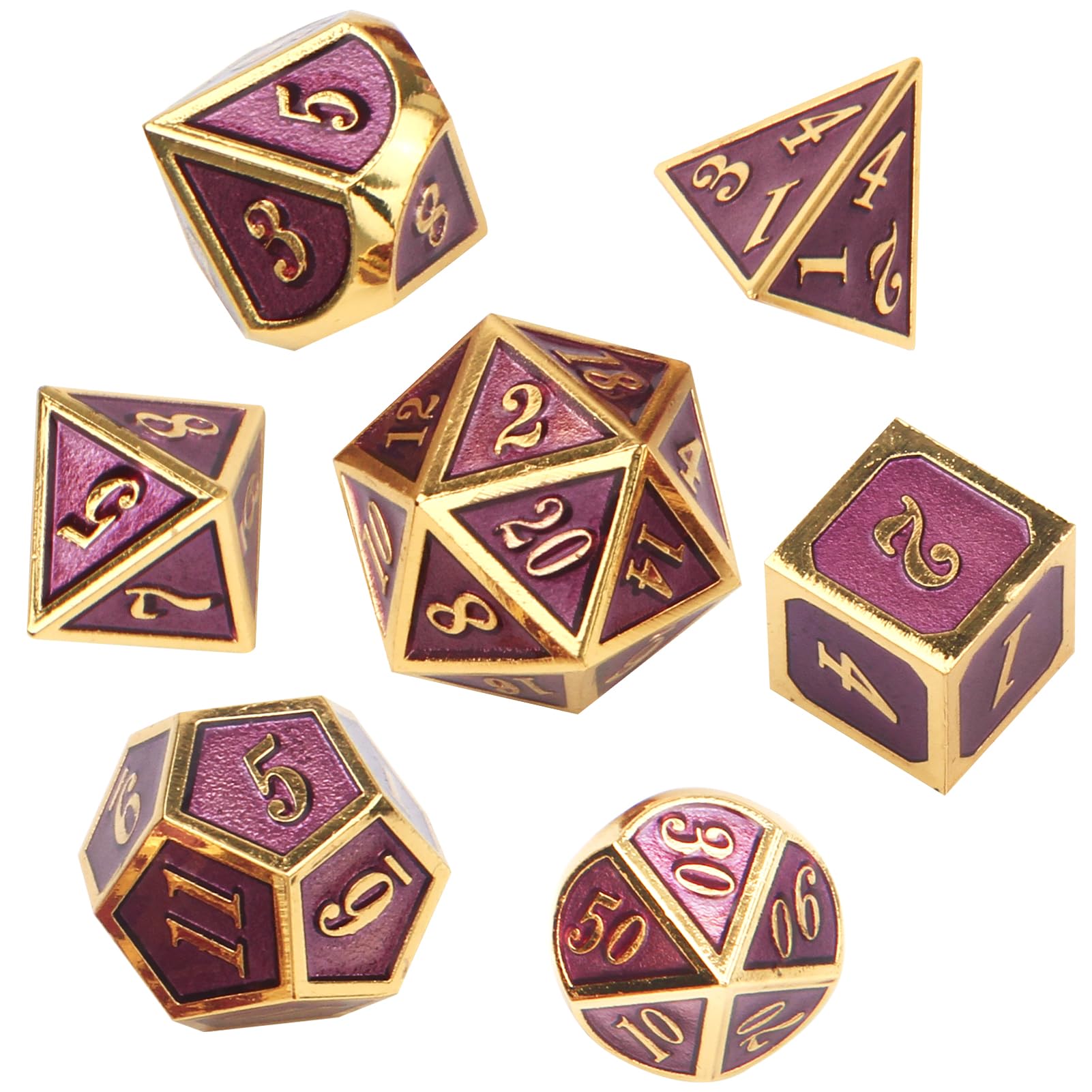 ORUZA 7-Piece DND Metal Dice Set