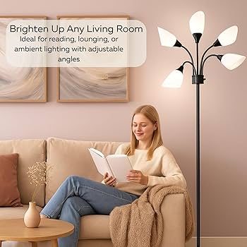 ✨美品✨メデューサ ランプ ライト ホワイト 照明 リビング オフィス 子供部屋 Amazon.co.jp : メデューサ フロアランプ アクリルシェードつき