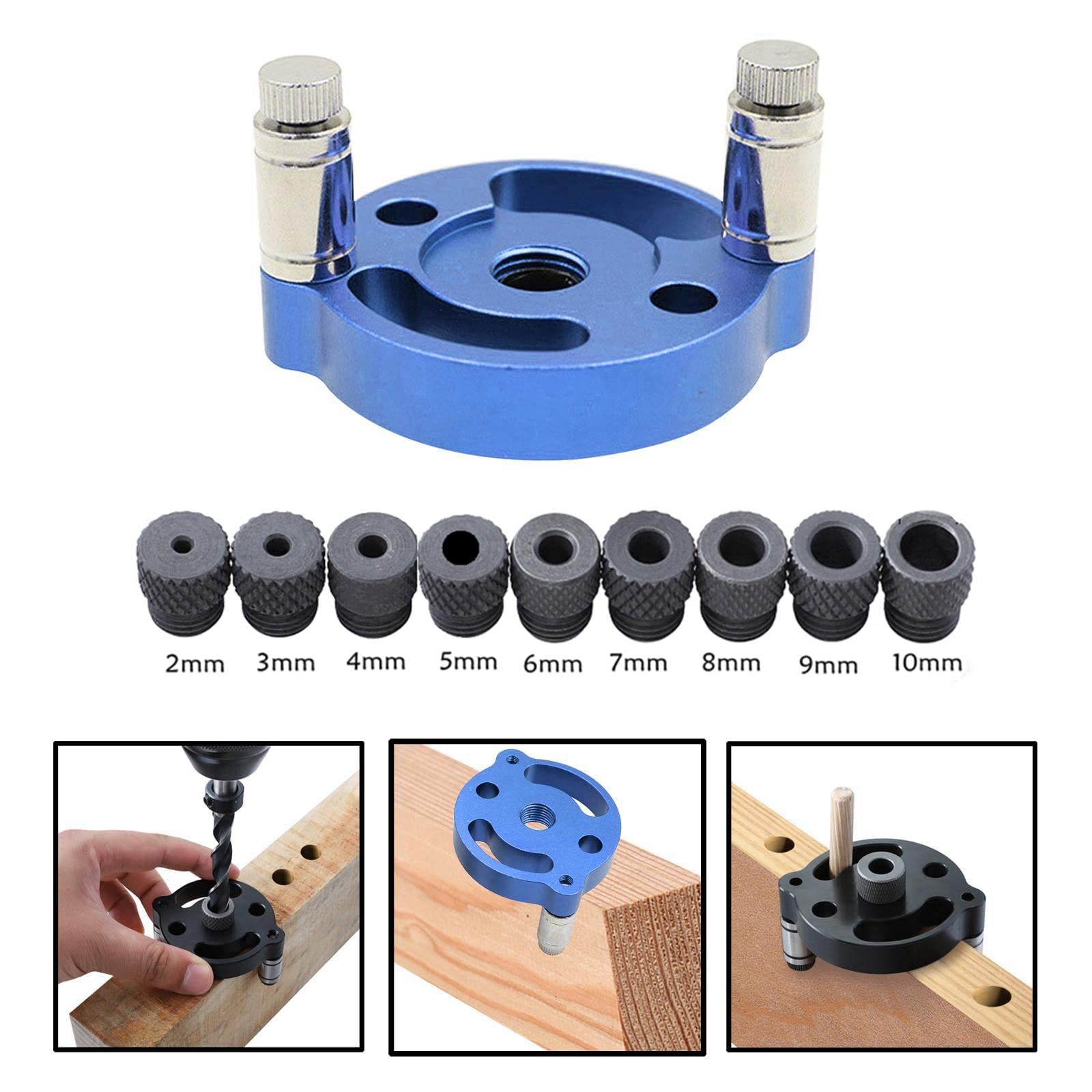 Harilla 10 Piezas Broca Autocentrante Vertical para Plantilla Localizadora Kit Taladro Agujeros Herramienta de Aluminio Robusto Adecuada para Escuelas