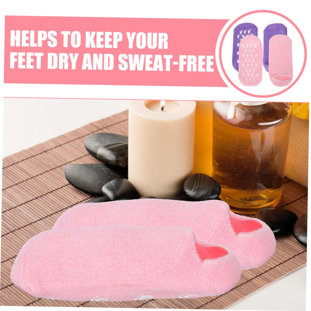 SOESFOUFU Heel Socks Moisturizing Spa Socks Elastic Foot Covers for Foot Sizes