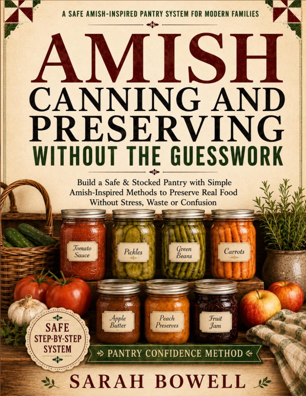 Amish Canning and Preserving Without the Guesswork: Build a Safe, Stocked Pantry with Amish-Inspired Methods to Preserve Real Food with Confidence and Feel Calm, Prepared & Self-Sufficient at Home