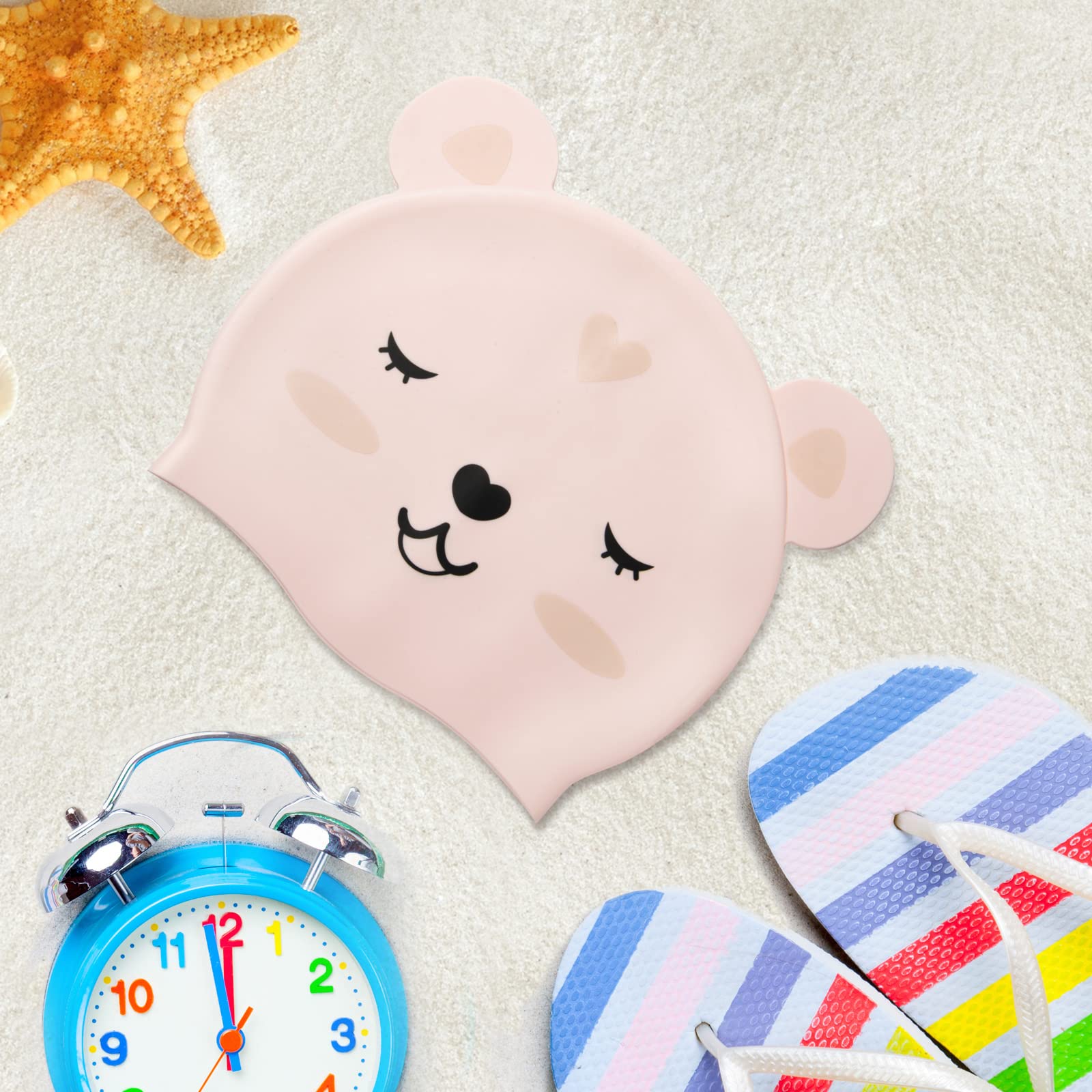 Bonnet De Bain Enfants Imperméable – 100% Silicone – Design Animaux Mignons (panda, Dauphin, Requin…) – Pour Cheveux Longs Ou Courts – Confortable Et Anti-fuite