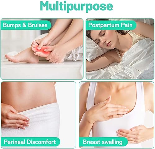 Miniatura 9 de Almohadilla de enfriamiento perineal reutilizable para alivio del dolor posparto y hemorroides, paquete frío perineal instantáneo, bolsa de hielo