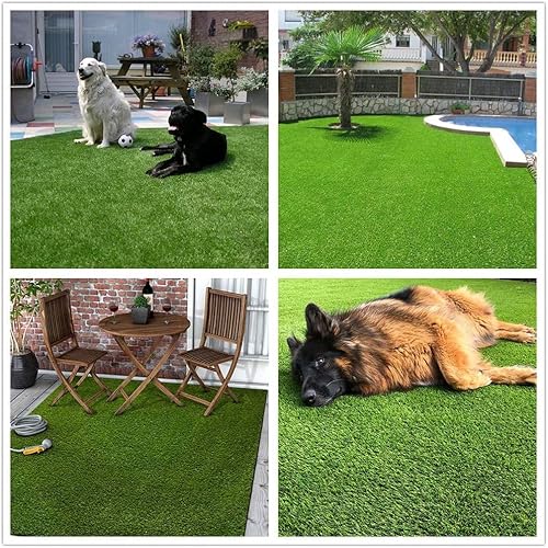 Bakaji Prato Sintetico Manto Erboso Erba Finta Realistica Giardino 4 Sfumature Di Colore Tappeto Sintetico Anti Uv Atossico Drenante Ideale Per Piscina Terrazzo Aree Giochi Viali (30Mm 1X5Mt 5Mq) - 3