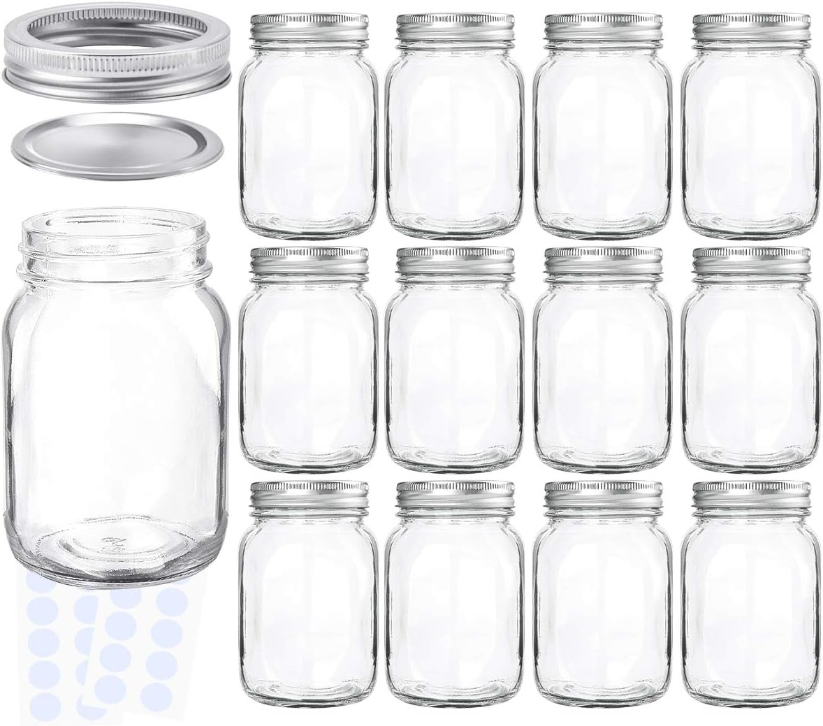 18 oz with regular lids - 12 Pack