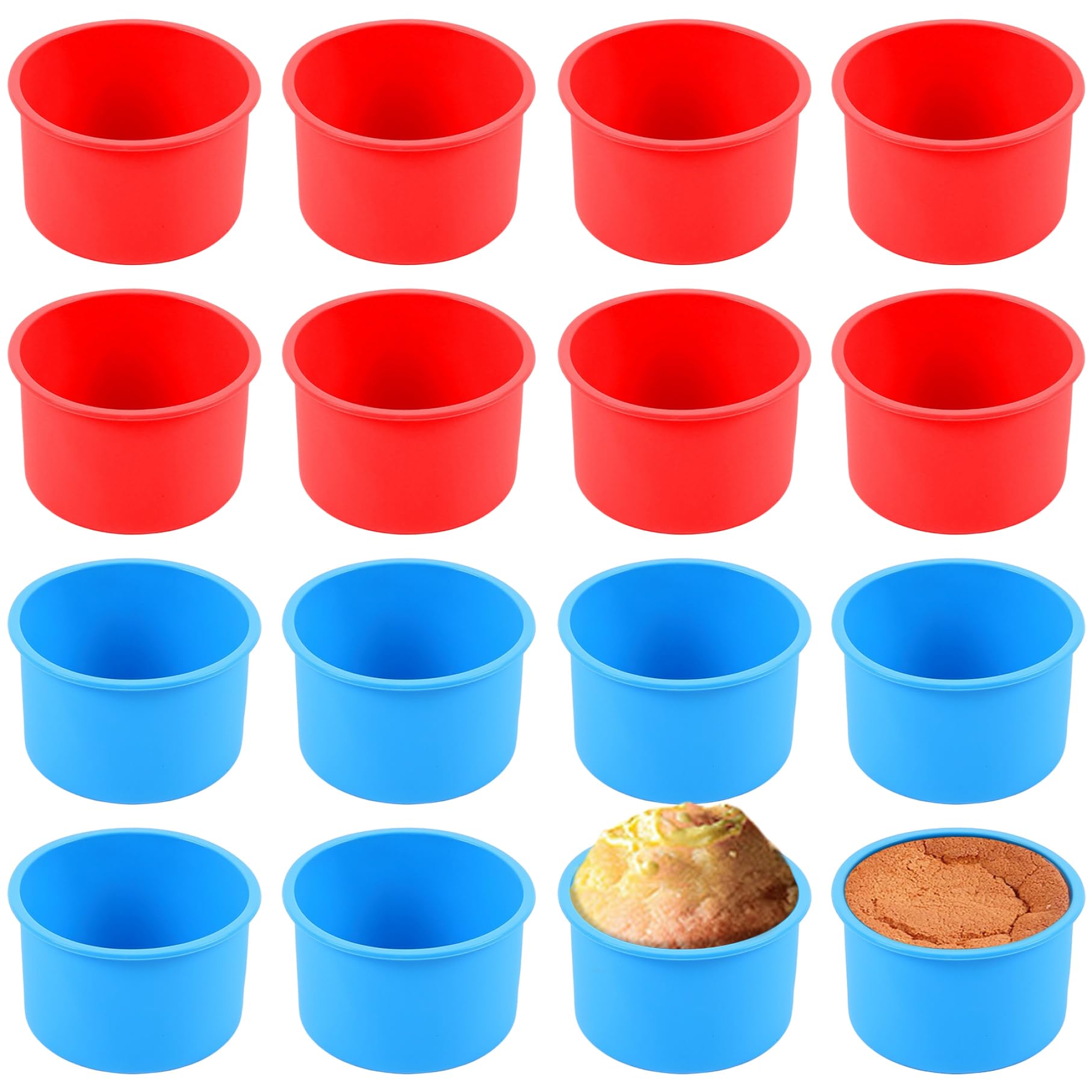 Moule à gâteau en silicone x12 ronds 10 cm antiadhésifs pour la cuisine