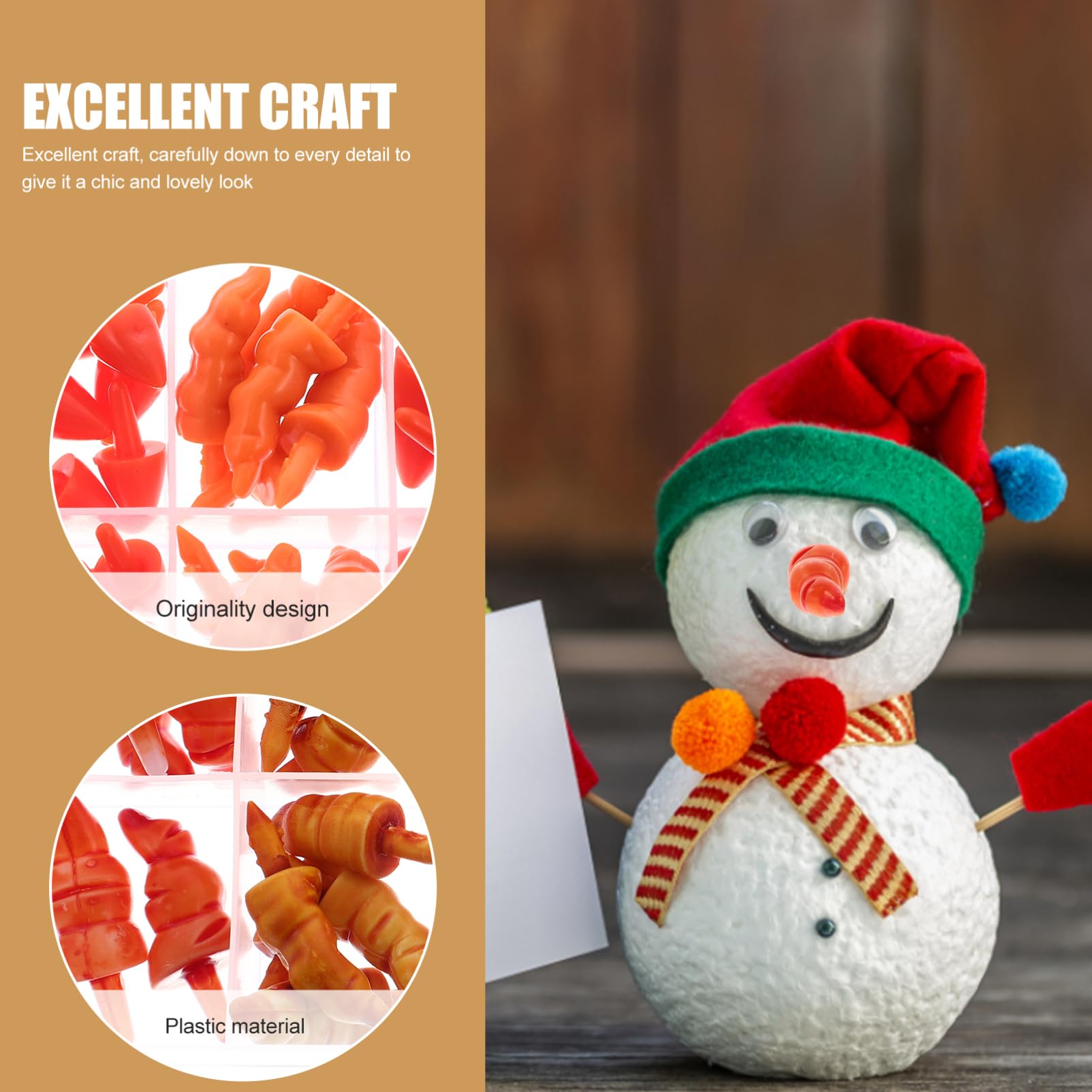 4 Set Naso di Pupazzo di Neve Soprammobili Natalizi Soprammobili Natale Pupazzo di Neve Giocattoli Naso Pupazzo di Neve Pupazzo di Neve di Vacanza Che Fa Il Naso 2 Scatole*4