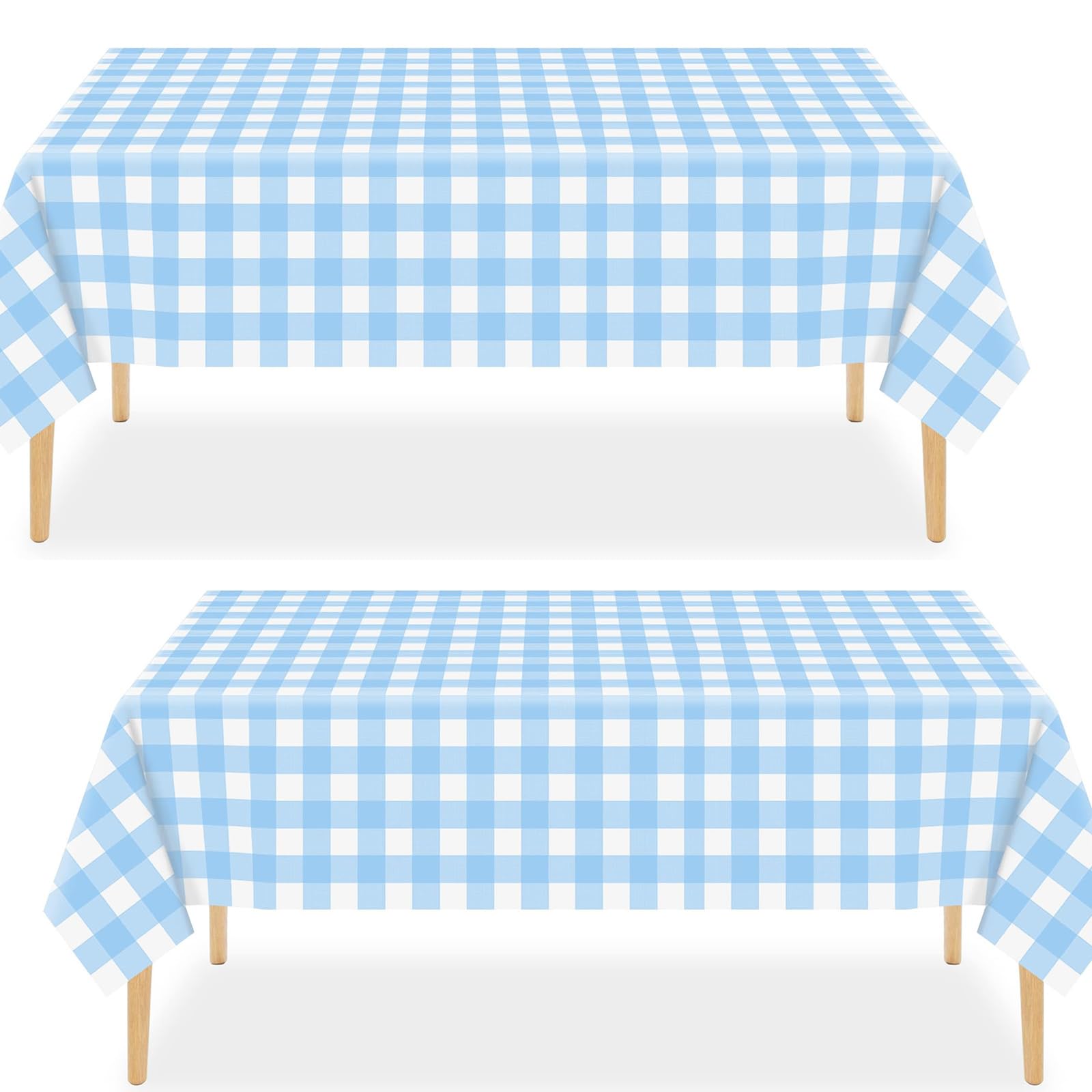 6 Pack Iridescent Checkered Race Car Tablecloths - 54x108 Inch, Disposable