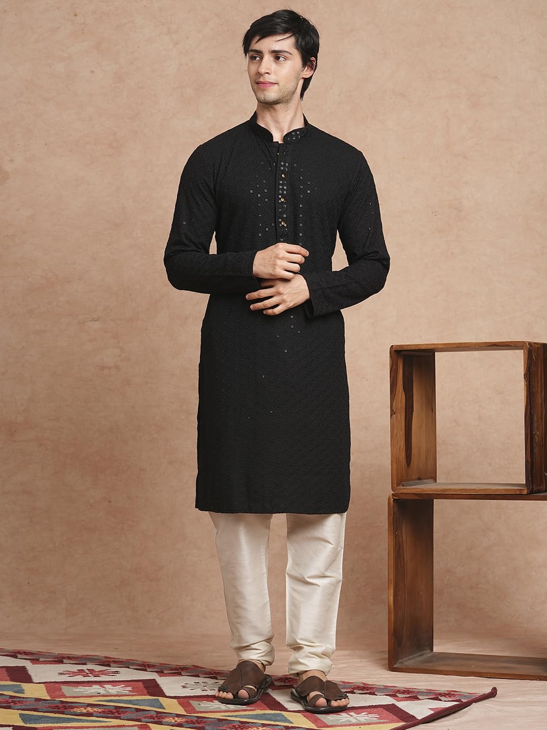 New Year Sale Swagg India Men'S Chikankari Kurta 1 New Year Sale Swagg India Men'S Chikankari Kurta