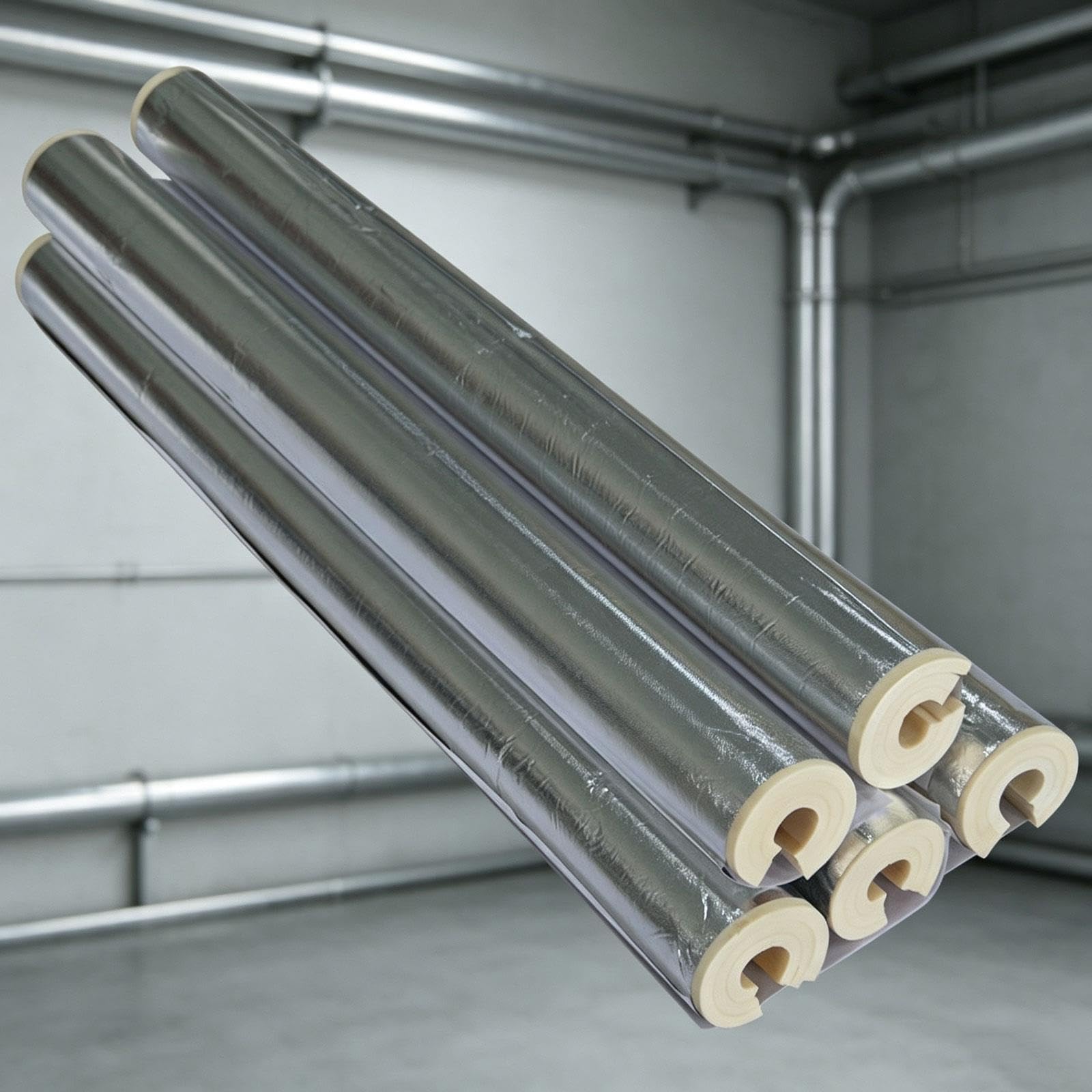 Autoadhesivo Tubos aislantes Papel de aluminio Lana aislante