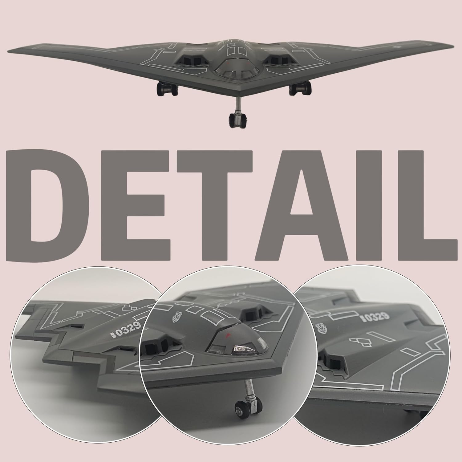 1:200 Scale Die-Cast Airplanes B-2 Fighter Jet Model Bomber Fighter Attack Plane Military Model Plane Collection Plane for Gifts