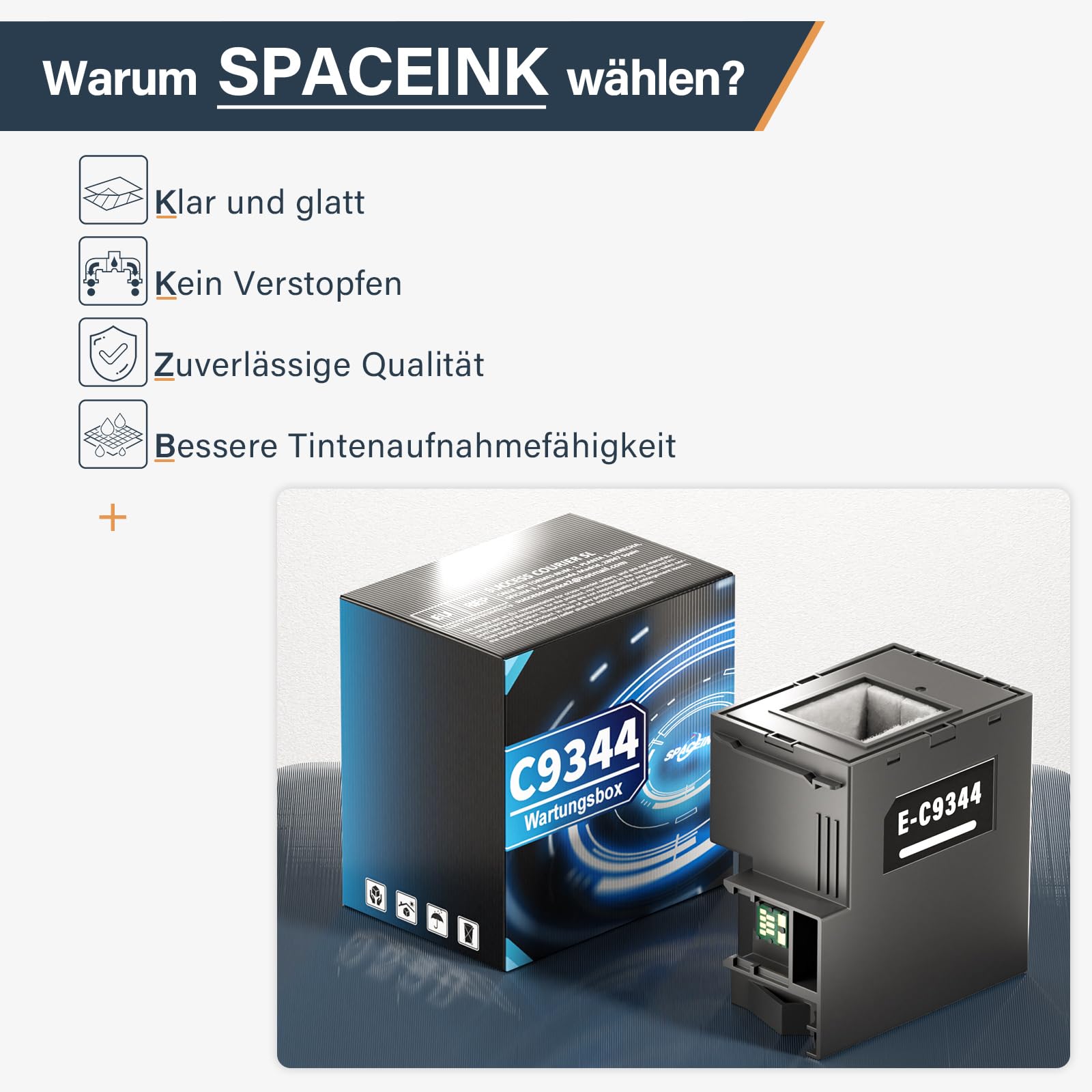 Spaceink C9344 C12C934461 per XP-2100 XP-3100 XP-3105 XP-4100 XP-4105 XP-3150 XP-3155 XP-3200 XP-3205 XP-4150 XP-4155 XP-4200 2810DW. F WF-2820DWF WF-2830DWF WF-2835DWF stampante