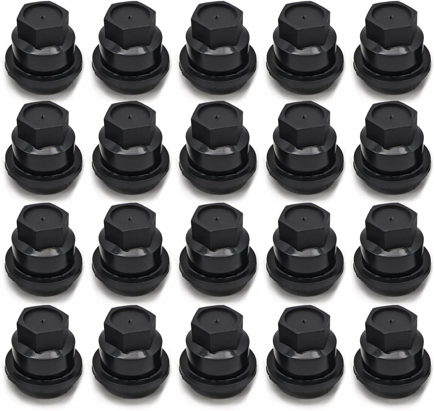 jfqm 20pcs Plastic Wheel Lug Nut Covers 560-5208 Black Fit for Chevrolet S10 Fit for Blazer Fit for GMC Sonoma Wheel Valve Cap Tire Valve Caps