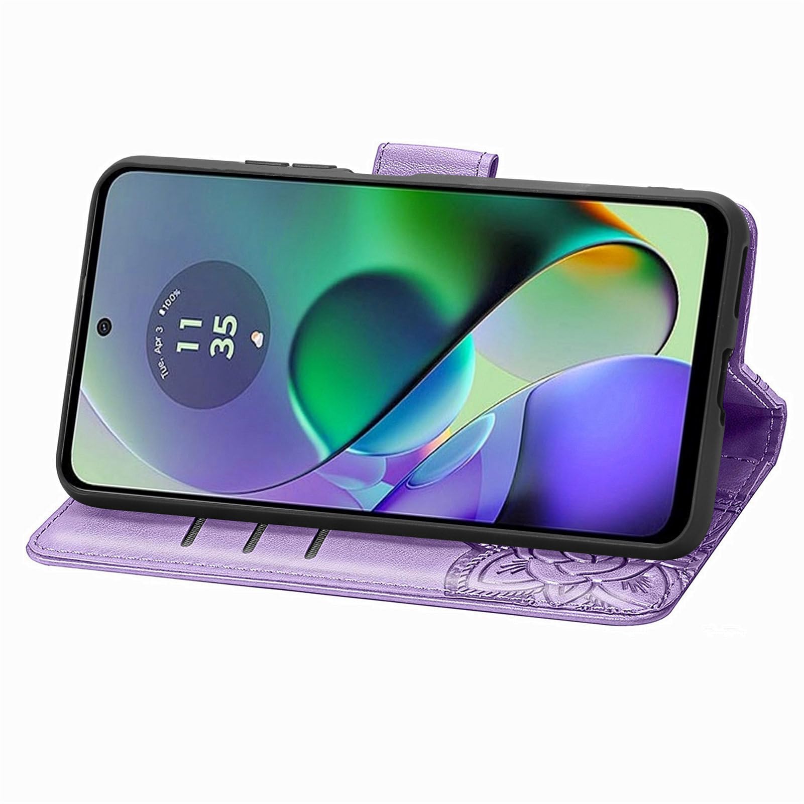 Nadoli Colorato Portafoglio Cover per Motorola Moto G54 5G