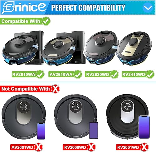 Miniatura 3 de RV2610WA Kit de filtro de cepillo de trapeador de repuesto para Shark RV2610WA RV2620WA RV2410WD AV2610WA AI Ultra 2 en 1 robot aspirador, 4