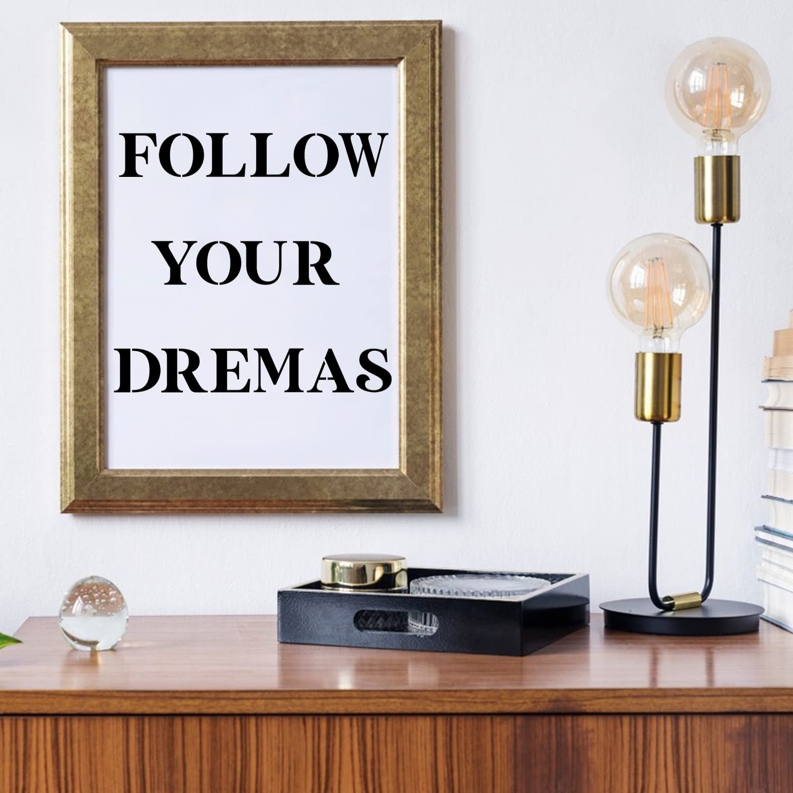 YEAJON Plantillas de letras y números de 5 cm, 40 plantillas de dibujo del alfabeto, plantillas de plástico reutilizables para pintar en madera, pared, tela, roca, pizarra, señalización, porche de