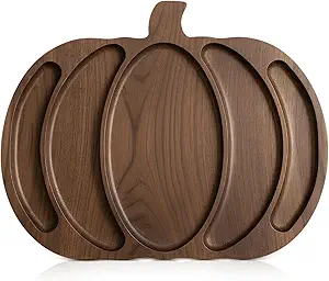 Sliner Halloween Pumpkin Wooden Serving Platter 15