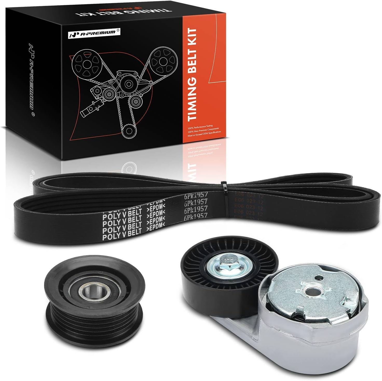 A-Premium Engine Serpentine Belt Drive Kit Compatible with Dodge Grand Caravan 2011-2016, Journey 2013-2019, Avenger 2013-2014 & Chrysler Town & Country 2011-2016, 200 2012-2014 & Ram C/V