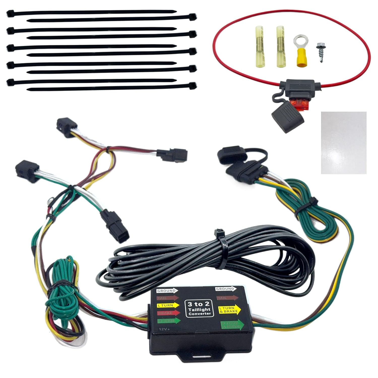 56491 4 Pin Trailer Wiring Harness Flat Output 56491 Compatible with Hyundai Palisade 2023 2024 2025, 4 Way Trailer Wire Harness