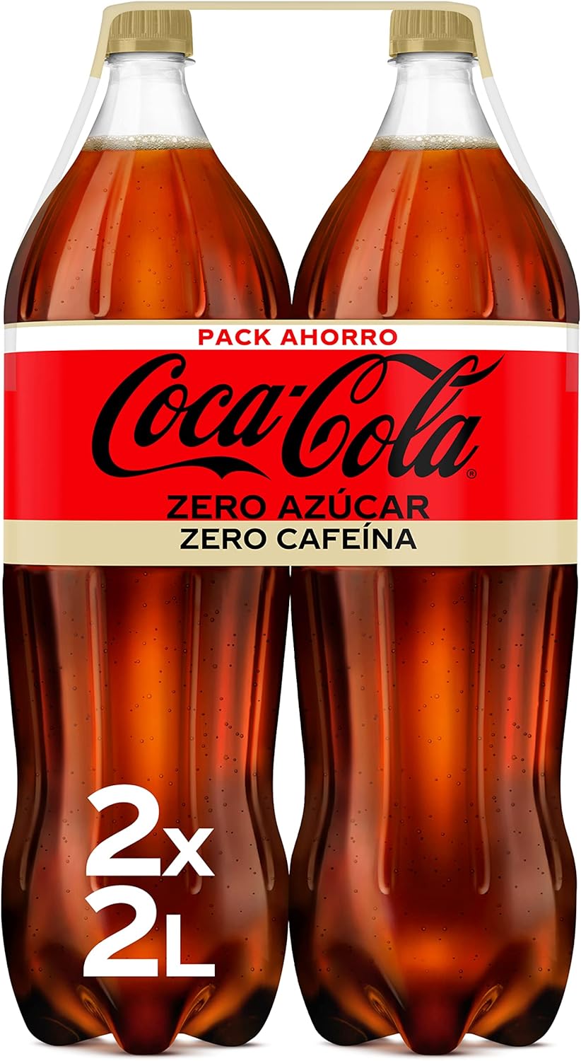 Coca-Cola Zero Azúcar Zero Cafeína, Refresco de Cola sin Azúcar, sin ...