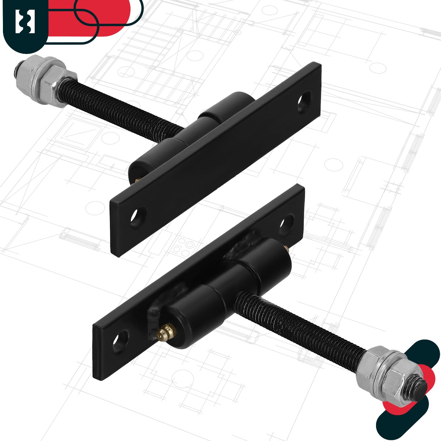KOTARBAU® 2er Set Torband Einstellbar lang Schmiernippel Bolzenkugelgelagert für leichte Bewegung M12x100mm