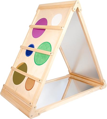 Miniatura 2 de MEKA Espejo triangular 5 en 1, un espacio de aprendizaje multifuncional, cinco formas de jugar, descubrir y crecer. Juguetes sensoriales para bebés,