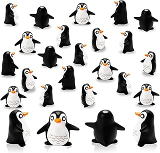 Bbiamsleep 60 Pcs Miniature Penguin Figurine Mini Resin Penguin Figurines Mini Resin Animals for Fairy Garden Micro Landscape Winter Christmas Decor