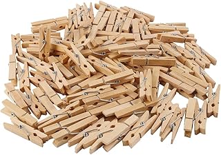 DECORA 45mm Sturdy Heavy-Duty Wooden Clothespins for Photo Clips Scrap Booking Crafts Gift Wrapping,100 Pieces