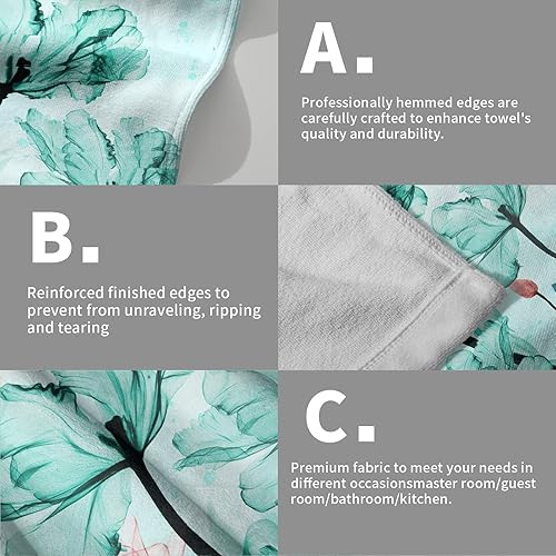 Vista 292 de Giwawa Juego de 2 toallas de mano de pino con ciervos del bosque, toallas de baño, suaves y absorbentes, para bar, bar, cocina, hotel, spa, Ciervo