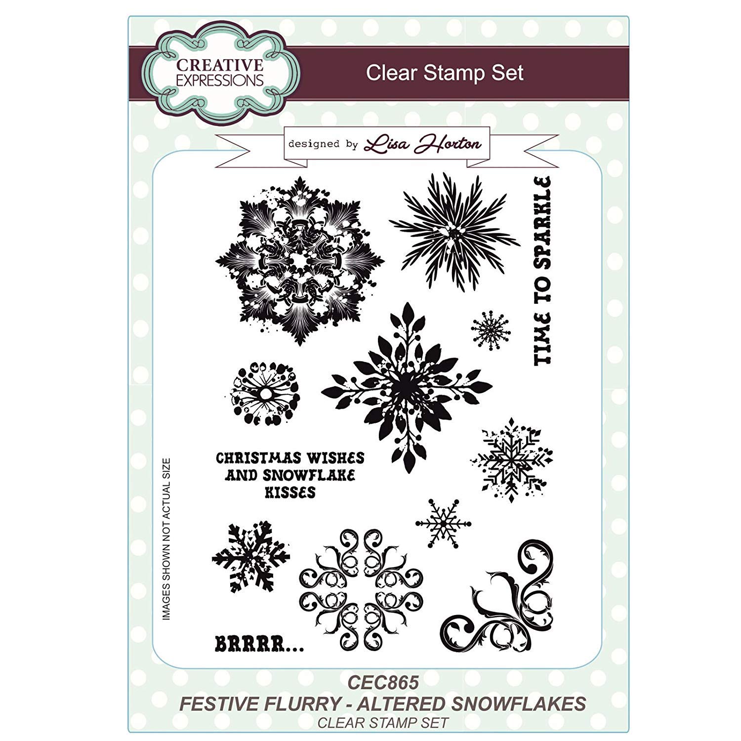 Festive Flurry Altered Snowflakes A5 Clear Stamp Set
