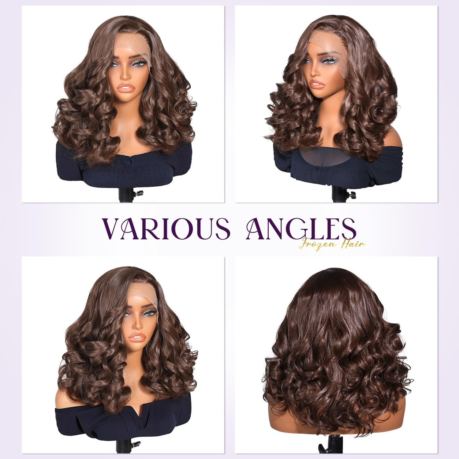 13x4 Glueless Wigs HD Transparent Lace,Wear and Go Synthetic Wig,C Part,200% Density Body Wave with Baby Hair,Pre-Plucked Frontal Wigs for Women ,Natural Hairline,Breathable Wig Cap 20 Inch