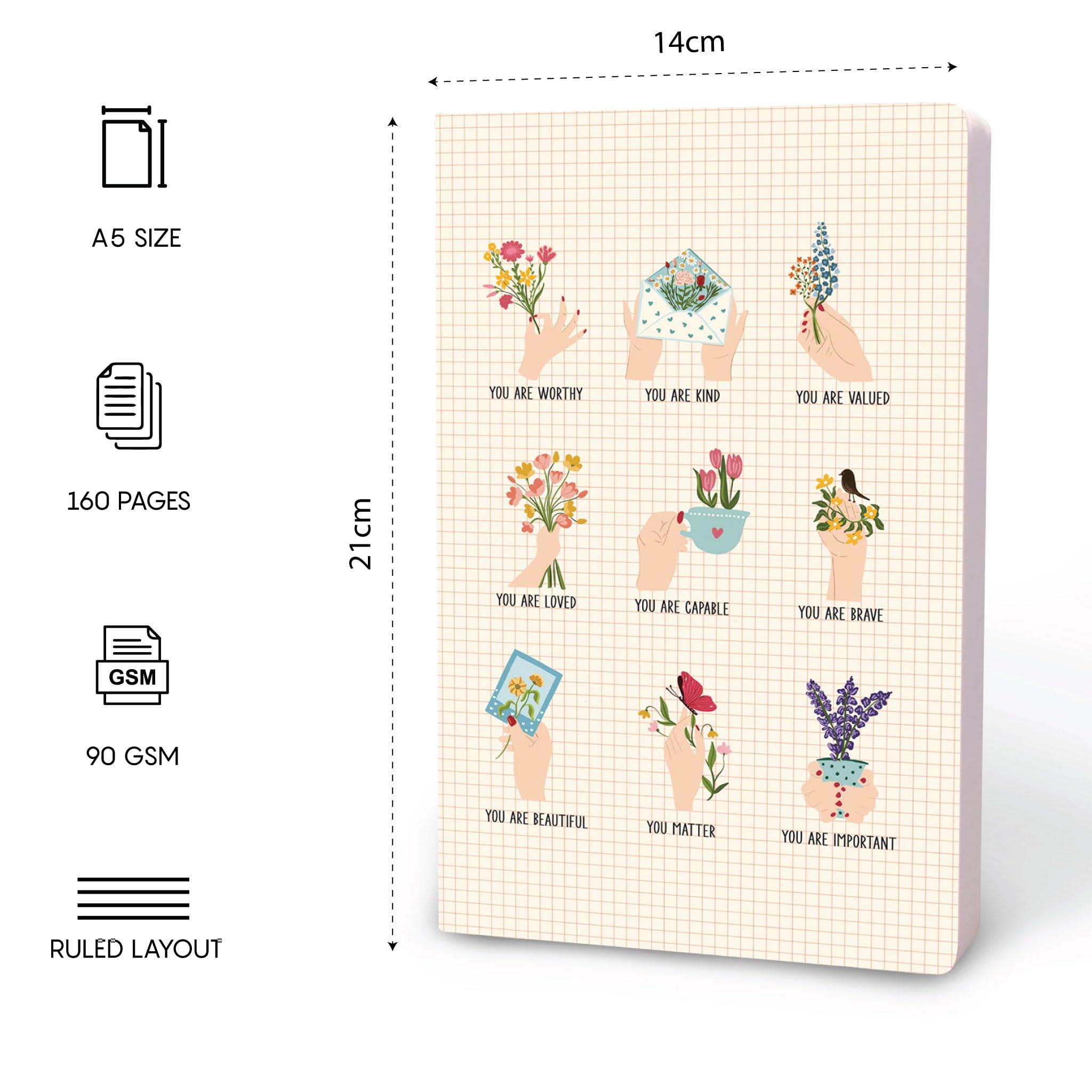FACTOR NOTES A5-Notizbuch: liniert, 90 g/m², 160 Seiten (Sie sind wichtig)