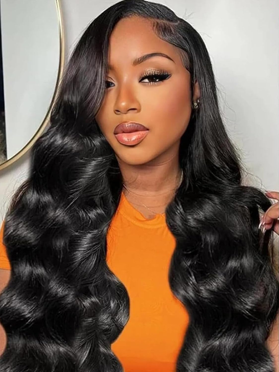 Premium Brazilian Body Wave Human Hair Bundle, Unprocessed Virgin Hair Extension, Natural Black, Soft and Full (natural black - body wave bundle, 16 Inch)