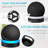 Vista 5 de Dot - Soporte de mesa de 4ª generación, soporte de escritorio ZUOLACO para punto de 4ª generación, soporte base con guía de luz, accesorios