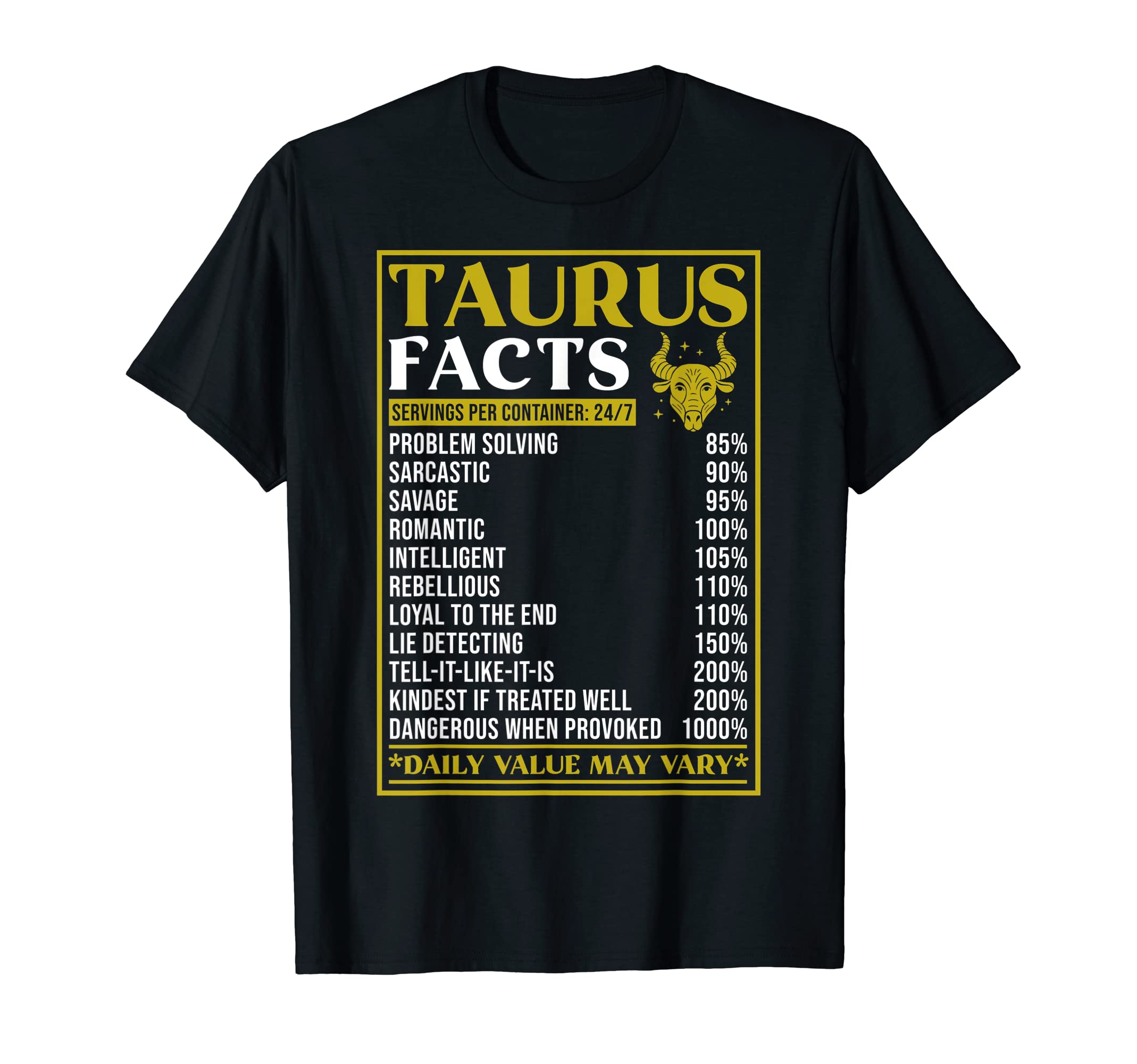 Taurus Zodiac Facts DesignZodiac Facts funny Taurus T-Shirt
