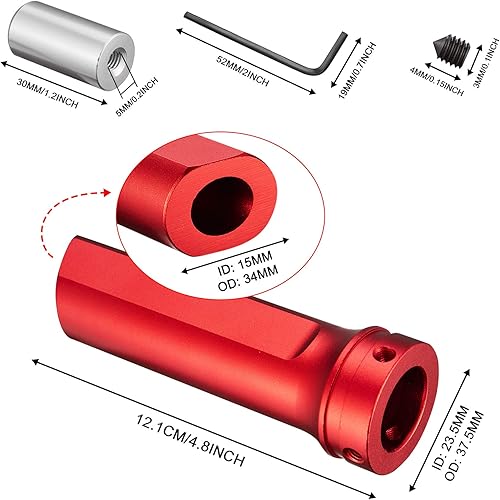 Miniatura 2 de TOMALL Cubierta universal de aluminio para freno de mano para todos los autos manuales de freno de mano, funda protectora de mango, funda de palanca