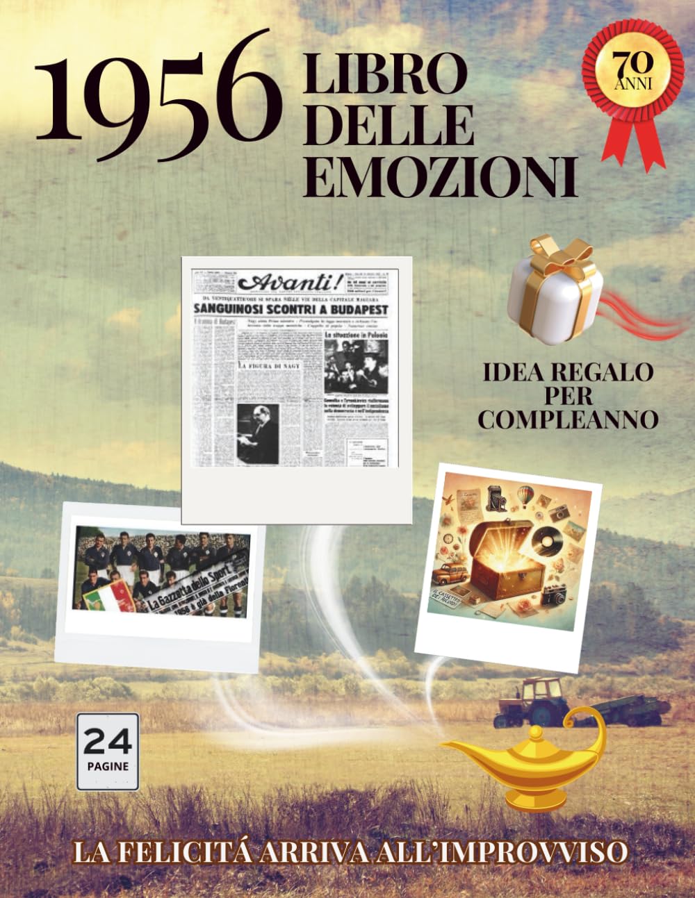70 Anni – Il Libro delle Emozioni: Ricordi, vita vissuta e pagine da scrivere Idea regalo originale per compleanno, memoria e nostalgia