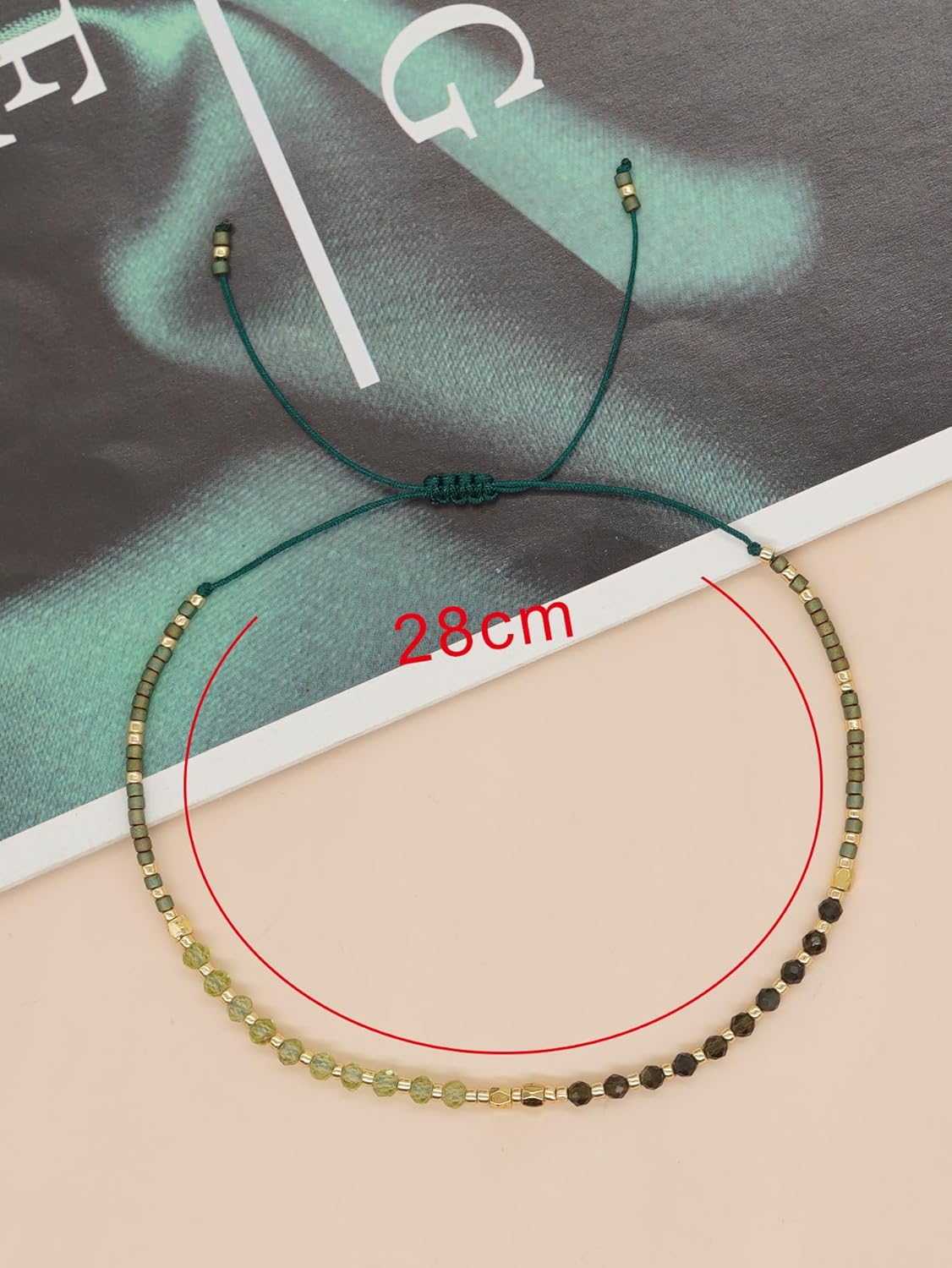 Handmade Gemstone Beaded Strand Bracelets for Women Dainty Adjustable Charm String Braided Boho Seed Beads Friendship Bracelets Fashion Jewelry Gift. - Image 5