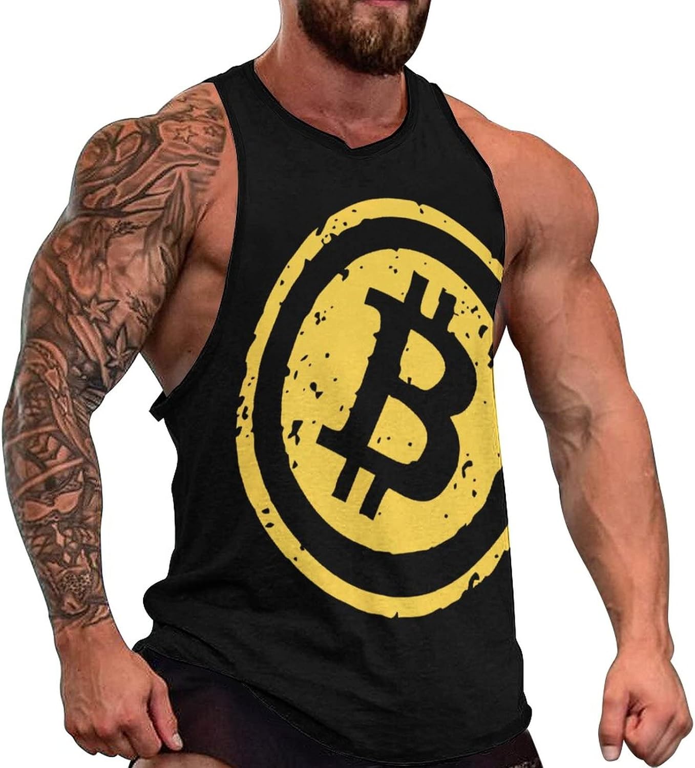 Bitcoin Logo Mens Tank Tops Print Sleeveless Shirts Jamaica | Ubuy