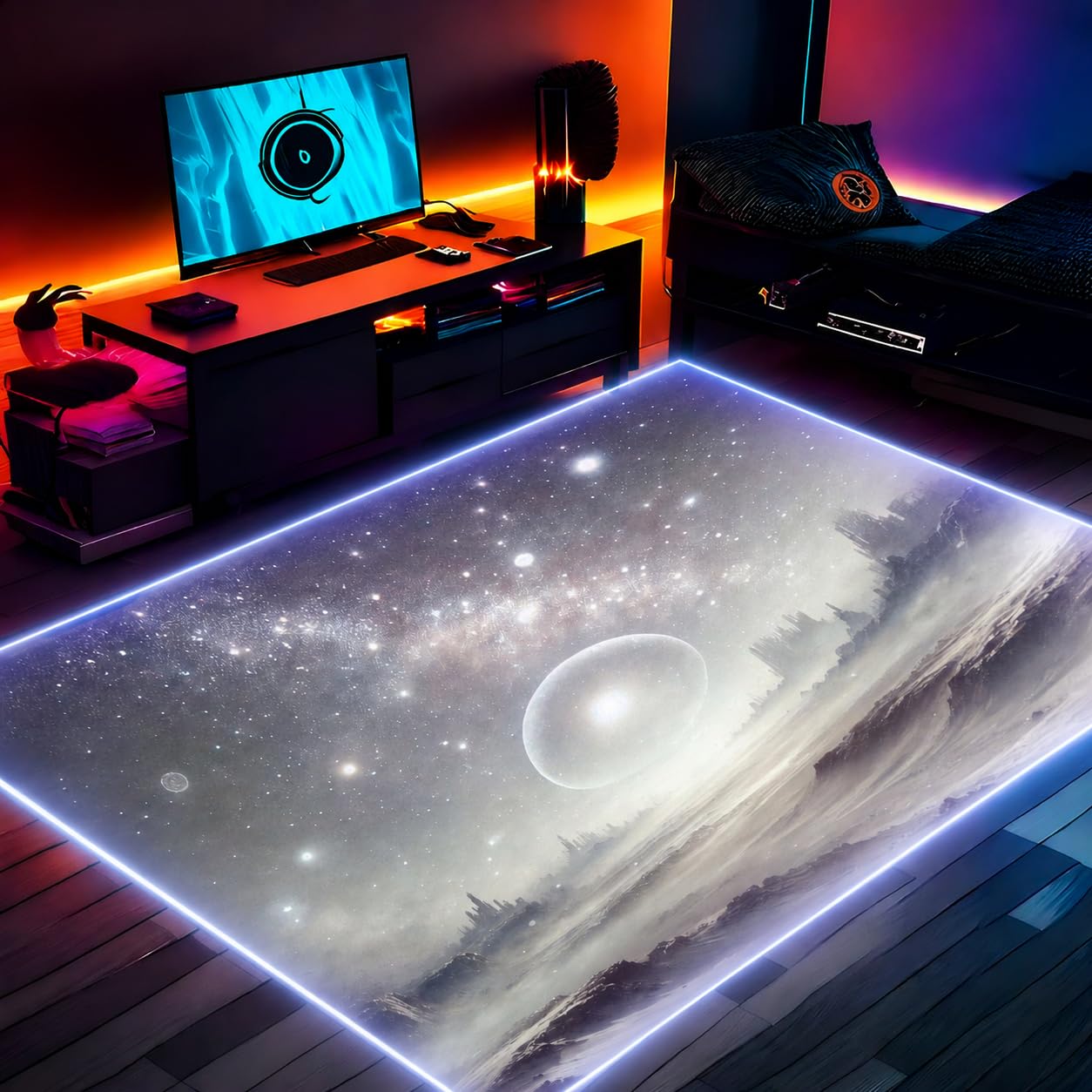 Amazon.com: DEALZOOM Gaming Rug RGB LED Light (3x5 Celestial