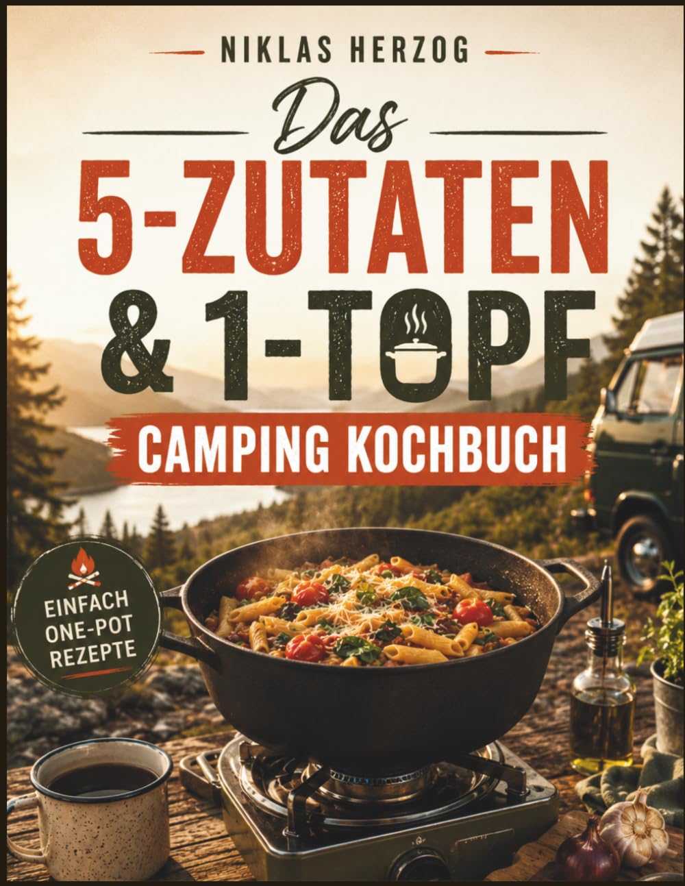 Das 5-Zutaten & 1-Topf Camping Kochbuch: Einfache One-Pot-Rezepte für Gaskocher, Lagerfeuer und Vanlife – schnell zubereitet, wenig Gepäck, voller Geschmack