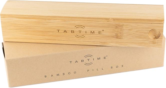 Bamboo Weekly Pill Organizer - 7 Day Wood Tablet Box - Ideal Aesthetic Pill Organizer for Vitamins or Supplements?