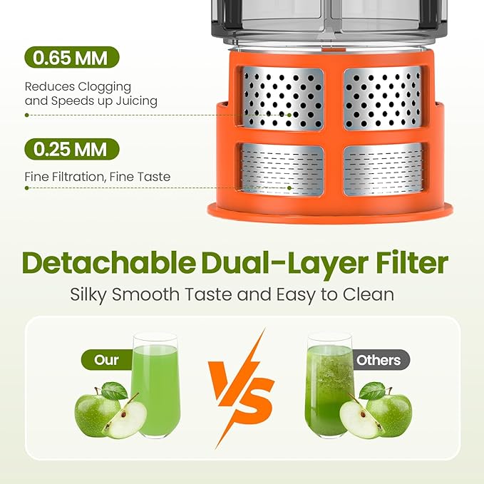 Extractor Jugos Prensado Frío Boca Ancha 5.4" 150W miniatura 4