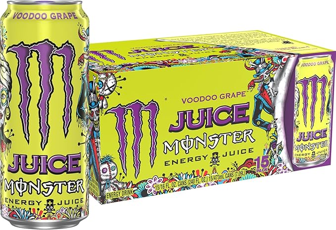 Monster Energy Juice Voodoo Grape, Bebida Energética, 16 oz