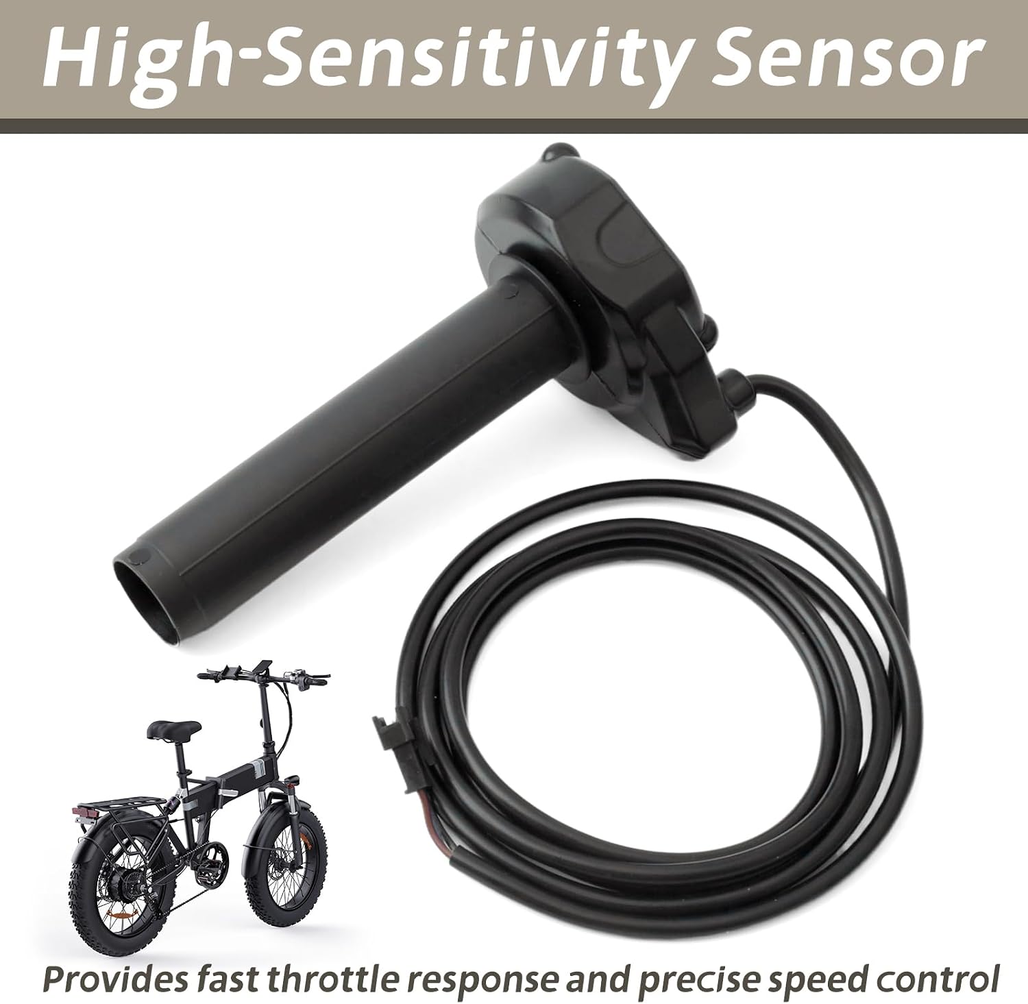 Full Twist Throttle Compatible with Ridstar Q20 Series Electric Dirt Bike, E-Bike Throttle Handlebar Kit w/Key Ignition Switch Grips Cable