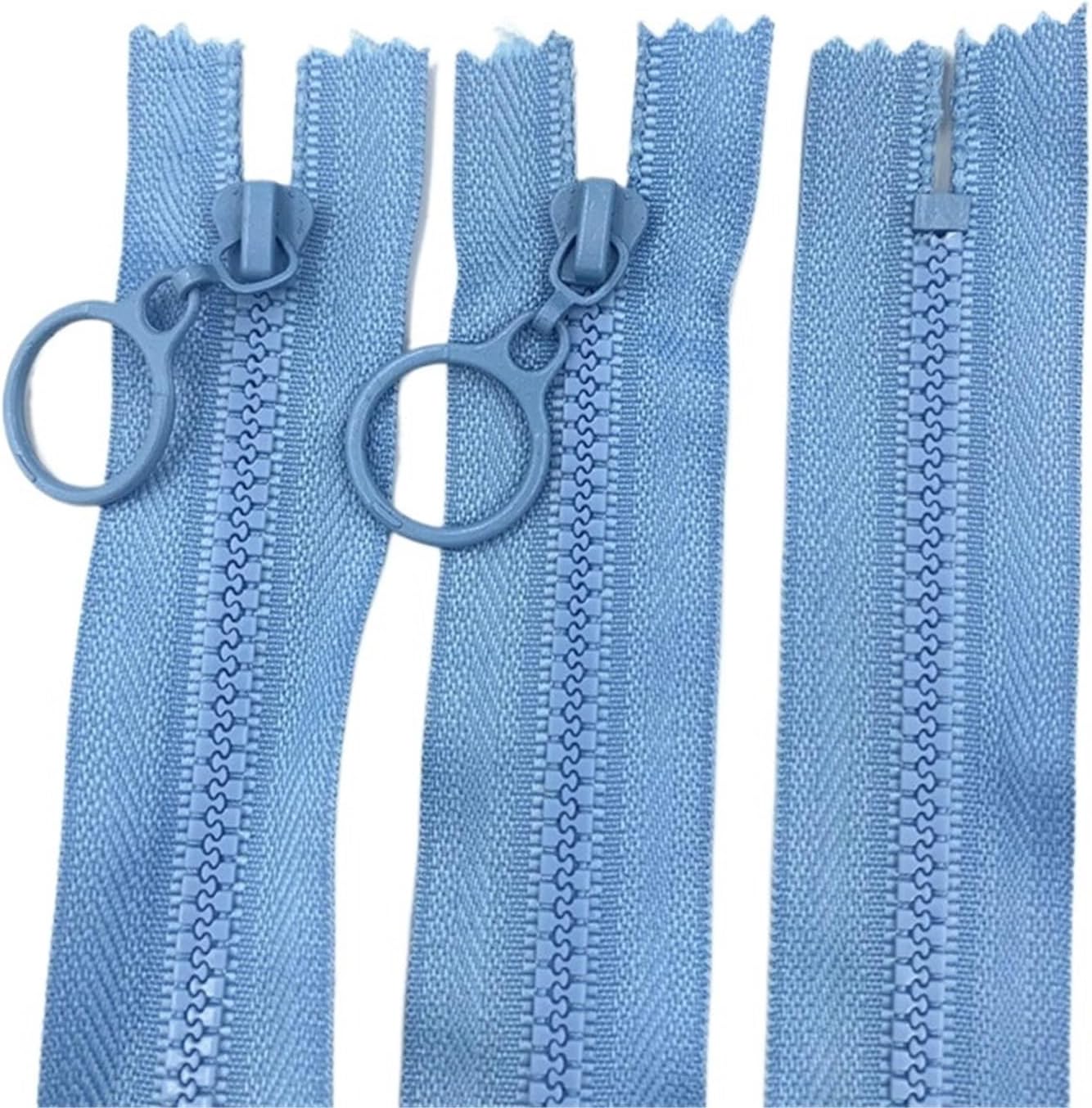 Sewing Zippers 20 Pcs Zippers with Pull Ring (30cm-70cm) Close End for DIY Bag Sewing Crafts Zipper(Light Blue,40cm)